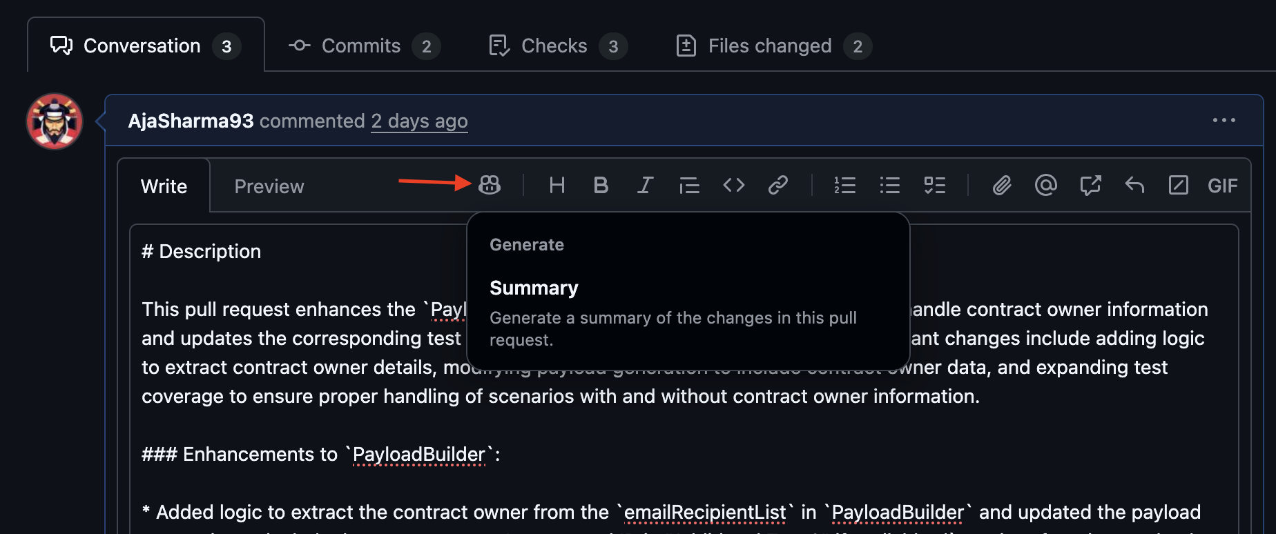 Copilot in pull requests